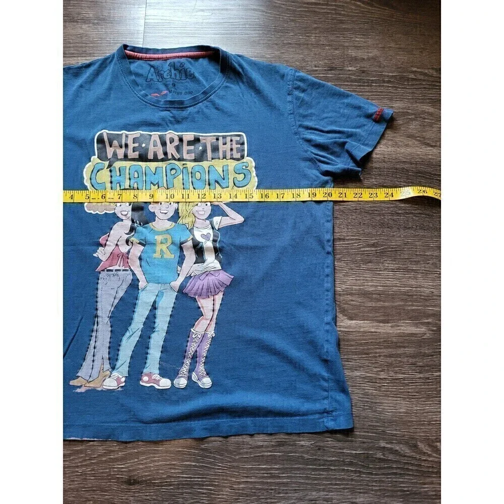 Archie We Are The Champions Graphic Crew Neck Short Sleeved Tee Shirt, Men's L
